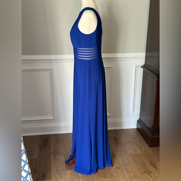 Morgan & Co. Royal Blue Long Special Occasion Dress Juniors 13 - Picture 3 of 12